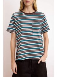 Trendyol Koszulka w kolorze morsko-brązowym rozmiar: XL. Brązowe bluzki Trendyol, xl, bez wzorów, z bawełny, bez kołnierzyka, bez ramiączek. Za 52.99 zł.