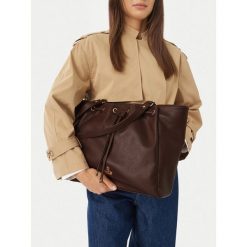 Torebka Beverly Hills Polo Club. Brązowe shopper Beverly Hills Polo Club, bez wzorów, bez dodatków. Za 279.99 zł.