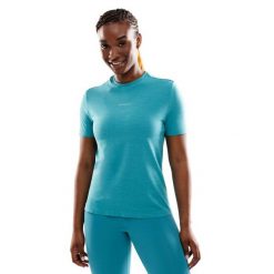 Damska koszulka treningowa z krótkim rękawem Fitness Siroko Euphoria. Niebieskie bluzki SIROKO, bez wzorów, z tkaniny, sportowe, bez kołnierzyka, bez ramiączek. Za 106.00 zł.