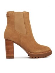 LAUREN RALPH LAUREN Botki 802942566001 Brązowy. Brązowe botki Lauren Ralph Lauren, bez wzorów, ze skóry, bez obcasa, na słupku, bez zapięcia. Za 839.99 zł.
