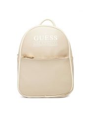Guess Plecak V5YZ05 WHDX0 Beżowy. Brązowe plecaki Guess, z aplikacjami, ze skóry. Za 349.99 zł.