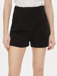 Tommy Jeans Szorty materiałowe Claire DW0DW17775 Czarny Regular Fit. Czarne szorty Tommy Jeans, bez wzorów, z bawełny. Za 189.99 zł.