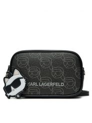 KARL LAGERFELD Torebka A1W30135 Czarny. Czarne listonoszki KARL LAGERFELD, bez wzorów, ze skóry, bez dodatków. Za 579.99 zł.