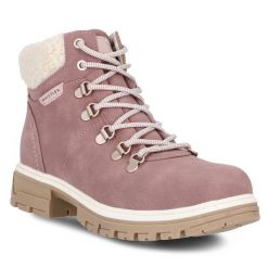 Botki Whistler. Czerwone botki Whistler, bez wzorów, bez obcasa, na płaskiej podeszwie, bez zapięcia. Za 329.99 zł.