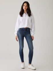 LTB Dżinsy "Amy X" - Skinny fit - w kolorze granatowym rozmiar: W34/L32. Niebieskie jeansy LTB, l, z aplikacjami, z podwyższonym stanem. Za 56.66 zł.