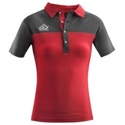 Damska koszulka polo Acerbis Belatrix. Czerwone koszulki polo ACERBIS, l, bez wzorów, z bawełny, bez kołnierzyka, bez ramiączek. Za 169.00 zł.