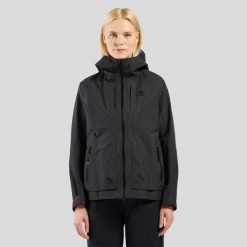 Kurtka damska Odlo ASCENT 3L WATERPROOF Jacket hardshell. Czarne kurtki narciarskie Odlo, l, bez wzorów, z hardshellu, z kapturem, narciarskie. Za 1,699.99 zł.