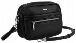 Listonoszka damska Rovicky R-074-01 czarna. Czarne torebki klasyczne ROVICKY, bez wzorów, ze skóry ekologicznej, bez dodatków. Za 90.00 zł.