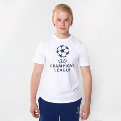 Koszulka UEFA Champions League. Białe bluzki CHAMPIONS LEAGUE, s, bez wzorów, z bawełny, sportowe, bez kołnierzyka, bez ramiączek. Za 139.99 zł.