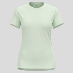 Koszulka do biegania damska Odlo X-Alp PW 115 T-Shirt Crew Neck S/S. Zielone t-shirty Odlo, s, bez wzorów, bez kołnierzyka, bez ramiączek. Za 266.99 zł.