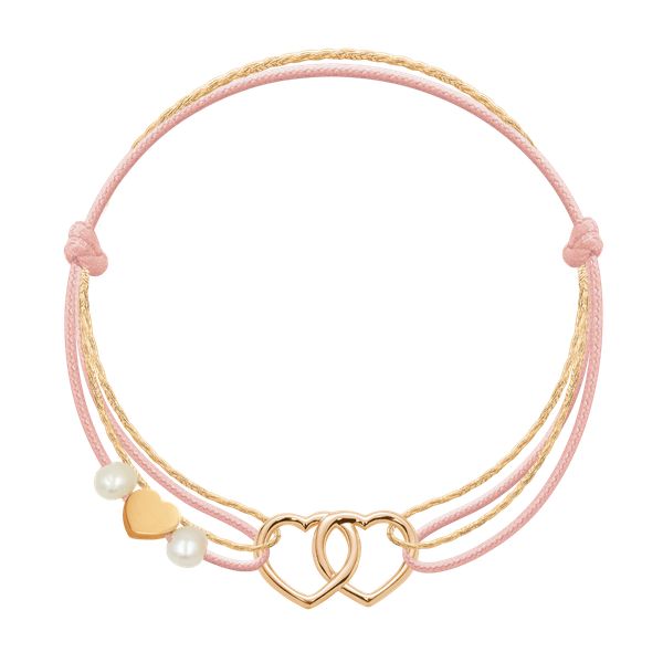 Walentynki With You. Białe bransoletki Lilou, z perłą, pozłacane. Za 199.00 zł.