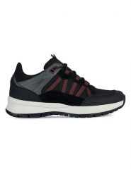 Geox Sneakersy "Braies" w kolorze czarnym rozmiar: 38. Czarne trampki Geox, bez wzorów, z materiału, bez zapięcia. Za 213.18 zł.