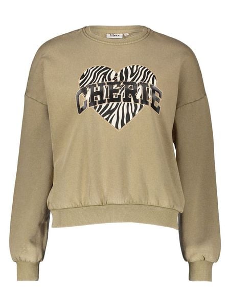 ONLY Bluza w kolorze beżowym rozmiar: XS. Brązowe bluzy Only, xs, bez wzorów, z bawełny, bez kaptura. Za 104.95 zł.