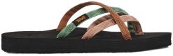 Teva Olawahu damskie klapki japonki. Brązowe klapki Teva, bez wzorów, z materiału, bez obcasa. Za 292.99 zł.