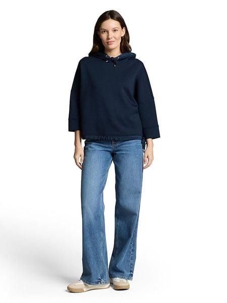 Tom Tailor Bluza w kolorze granatowym rozmiar: S. Niebieskie bluzy Tom Tailor, s, bez wzorów, z kapturem. Za 124.95 zł.