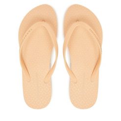 Japonki Tommy Hilfiger. Brązowe klapki TOMMY HILFIGER, bez wzorów, bez obcasa. Za 179.99 zł.