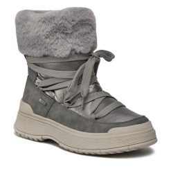 Botki Caprice. Szare botki Caprice, bez wzorów, bez obcasa, na płaskiej podeszwie, bez zapięcia. Za 499.99 zł.