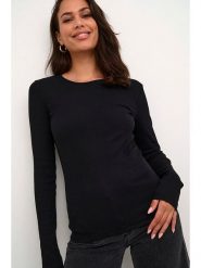 Kaffe Koszulka w kolorze czarnym rozmiar: M. Czarne bluzki Kaffe, m, bez wzorów, z bawełny, bez kołnierzyka, bez ramiączek. Za 114.98 zł.