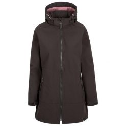 Kurtka Damska Samantha Soft Shell. Czarne kurtki sportowe Trespass, xl, bez wzorów, z softshellu, bez kaptura, trekkingowe. Za 462.99 zł.