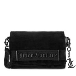 Torebka Juicy Couture. Czarne listonoszki Juicy Couture, bez wzorów, bez dodatków. Za 289.99 zł.