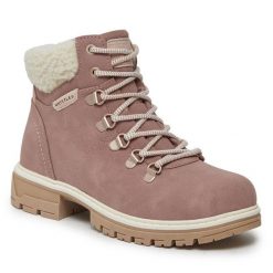 Botki Whistler. Czerwone botki Whistler, bez wzorów, bez obcasa, na płaskiej podeszwie, bez zapięcia. Za 329.99 zł.