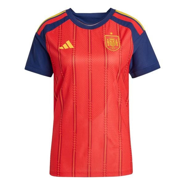 Koszulka Spain 26 Home Authentic. Czerwone bluzki Adidas, bez wzorów, sportowe, bez kołnierzyka, bez ramiączek. Za 649.00 zł.