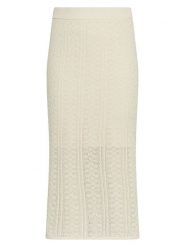 MOSS COPENHAGEN Spódnica w kolorze kremowym rozmiar: L/XL. Brązowe spódnice Moss Copenhagen, na co dzień, l, bez wzorów, prążkowane, maxi, proste. Za 179.95 zł.