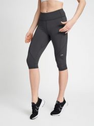 Damskie legginsy 3/4 Newline Hw. Szare legginsy Newline, s, bez wzorów, z dżerseju, z standardowym stanem. Za 319.00 zł.