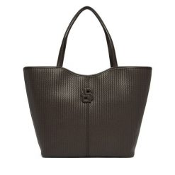 Torebka BOSS. Brązowe shopper Boss, bez wzorów, bez dodatków. Za 1,249.00 zł.