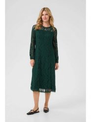 Kaffe Sukienka w kolorze zielonym rozmiar: L. Zielone sukienki Kaffe, na co dzień, l, bez wzorów, z koronki, bez kołnierzyka, bez ramiączek, midi, proste. Za 173.99 zł.