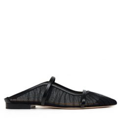 Klapki MALONE SOULIERS. Czarne klapki MALONE SOULIERS, bez wzorów, bez obcasa. Za 2,019.00 zł.