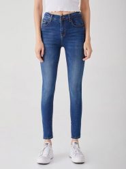 LTB Dżinsy "Amy X Ikeda" - Skinny fit - w kolorze niebieskim rozmiar: W25/L32. Niebieskie jeansy LTB, l, z aplikacjami, z podwyższonym stanem. Za 61.60 zł.
