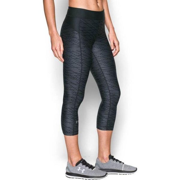 Legginsy damskie Under Armour HeatGear Capri Printed 7/8. Czarne legginsy Under Armour, s, bez wzorów. Za 219.00 zł.