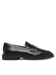Calvin Klein Lordsy Square Loafer Lth HW0HW03183 Czarny. Czarne lordsy Calvin Klein, bez wzorów, ze skóry, bez obcasa, bez zapięcia. Za 649.99 zł.