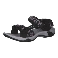 Sandały dla kobiet CMP Hamal Hiking. Czarne sandały CMP, bez wzorów, z materiału, sportowe, bez obcasa, bez zapięcia. Za 124.53 zł.