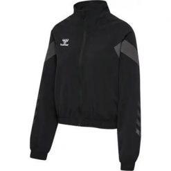 Damska bluza dresowa Hummel Travel. Czarne bluzy Hummel, bez wzorów, z dresówki, bez kaptura. W wyprzedaży za 191.35 zł.