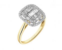 Pierścionek z żółtego złota z diamentami - 0,49 ct - próba 585. Żółte pierścionki Apart, z diamentem, złote. Za 5,490.00 zł.
