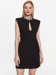 Kontatto Sukienka koktajlowa NO1006 Czarny Slim Fit. Czarne sukienki Kontatto, s, bez wzorów, z syntetyku, wizytowe, bez kołnierzyka, bez ramiączek. Za 519.99 zł.