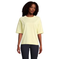 Koszulka Damska Boxy Oversized T-shirt. Żółte t-shirty SOL'S, s, bez wzorów, bez kołnierzyka, bez ramiączek. Za 90.99 zł.