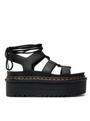 Dr. Martens Sandały Nartilla Xl 31538001 Czarny. Czarne sandały Dr. Martens, bez wzorów, ze skóry, bez obcasa, na koturnie, bez zapięcia. Za 399.99 zł.
