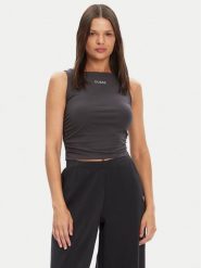 Guess Top V5YP00 J1314 Szary Slim Fit. Szare topy Guess, l, z aplikacjami, z bawełny, bez kołnierzyka, bez ramiączek. Za 159.99 zł.