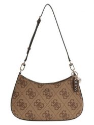 Guess Torebka w kolorze jasnobrązowym - 29 x 16 x 5,5 cm rozmiar: onesize. Brązowe torby na ramię Guess, z aplikacjami, z materiału, na ramię, bez dodatków. Za 347.99 zł.