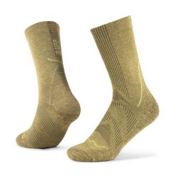 Skarpety do biegania Buff Dryflx Crew Sock DC. Brązowe skarpety Buff, bez wzorów, z elastanu. Za 109.99 zł.