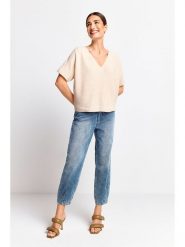 Rich & Royal Sweter w kolorze beżowym rozmiar: XL. Brązowe swetry Rich & Royal, xl, bez wzorów, z kaszmiru, bez ramiączek. Za 198.10 zł.