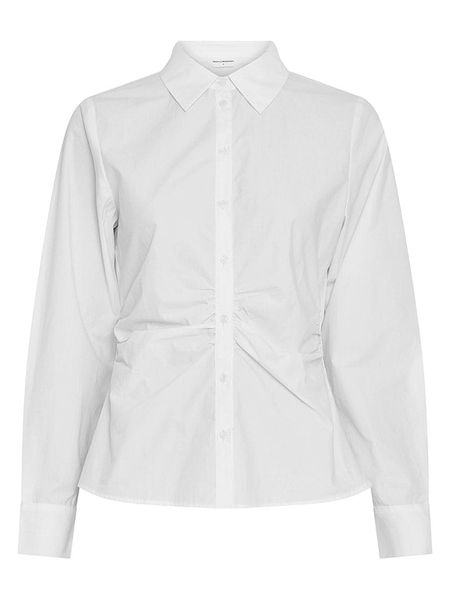 MOSS COPENHAGEN Bluzka "Ramen" w kolorze białym rozmiar: L. Białe bluzki Moss Copenhagen, l, bez wzorów, z bawełny, bez kołnierzyka, bez ramiączek. Za 169.95 zł.