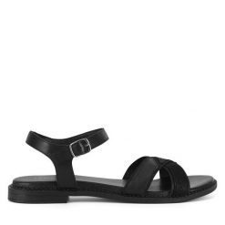 Sandały Lasocki. Czerwone sandały Lasocki, bez wzorów, bez obcasa, na słupku, bez zapięcia. Za 249.99 zł.