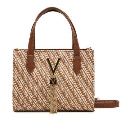 Torebka Valentino. Brązowe torebki klasyczne Valentino, bez wzorów, bez dodatków. Za 479.99 zł.