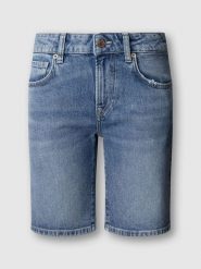 Pepe Jeans Bermudy dżinsowe "Poppy" w kolorze niebieskim rozmiar: W28. Niebieskie szorty Pepe Jeans, z aplikacjami, z jeansu, klasyczne, z podwyższonym stanem. Za 180.06 zł.