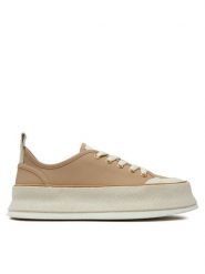 Max Mara Trampki Prefallsneaker 2424766011 Beżowy. Brązowe trampki Max Mara, bez wzorów, ze skóry, bez zapięcia. Za 1,289.00 zł.
