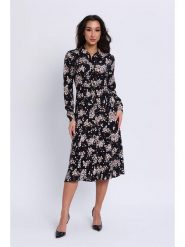 Marks & Spencer Sukienka koszulowa w kolorze czarno-różowo-białym rozmiar: 34/L31. Białe sukienki Marks & Spencer, l, bez wzorów, z wiskozy, bez kołnierzyka, bez ramiączek, midi, koszulowe. Za 43.78 zł.